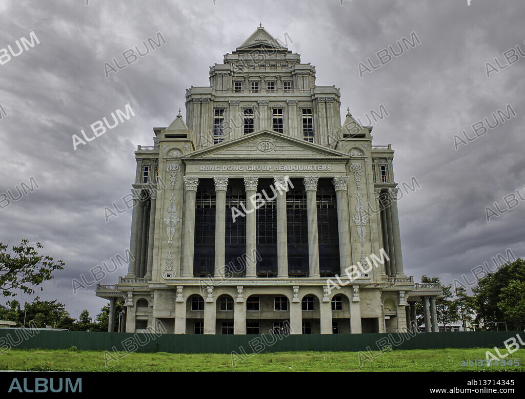 Phan Thiet, Vietnam. The old headquarters building of the Rang Dong real estate group, of considerable architectural interest.