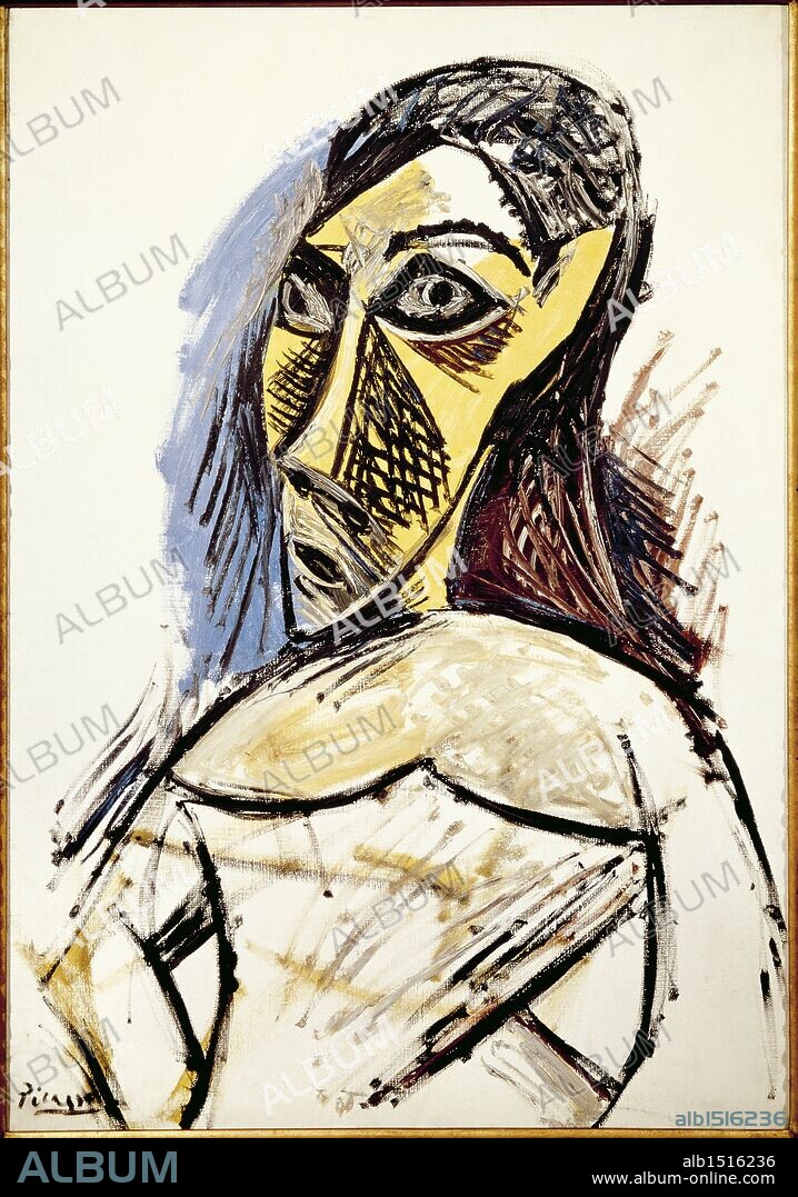 Pablo Picasso (1881-1973), Bust of a Woman (Study for Le Madamoiselles d'Avignon), 1907.
