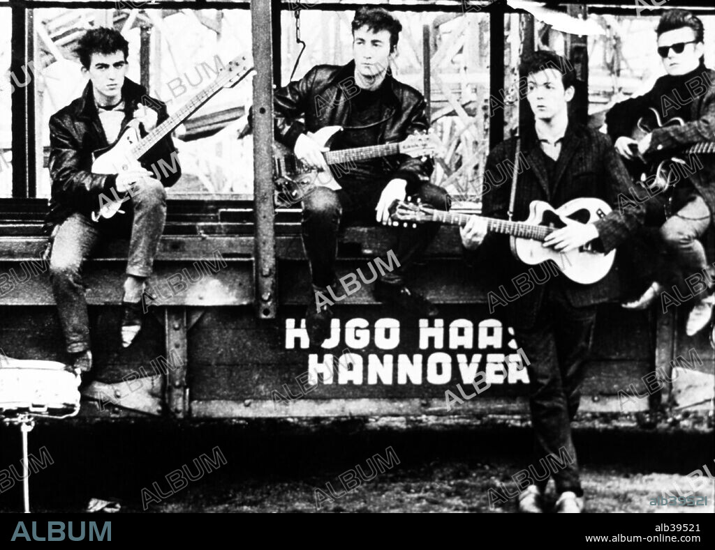 Beatles Early years from left: George Harrison, John Lennon, Paul McCartney and Stuart Sutcliffe.