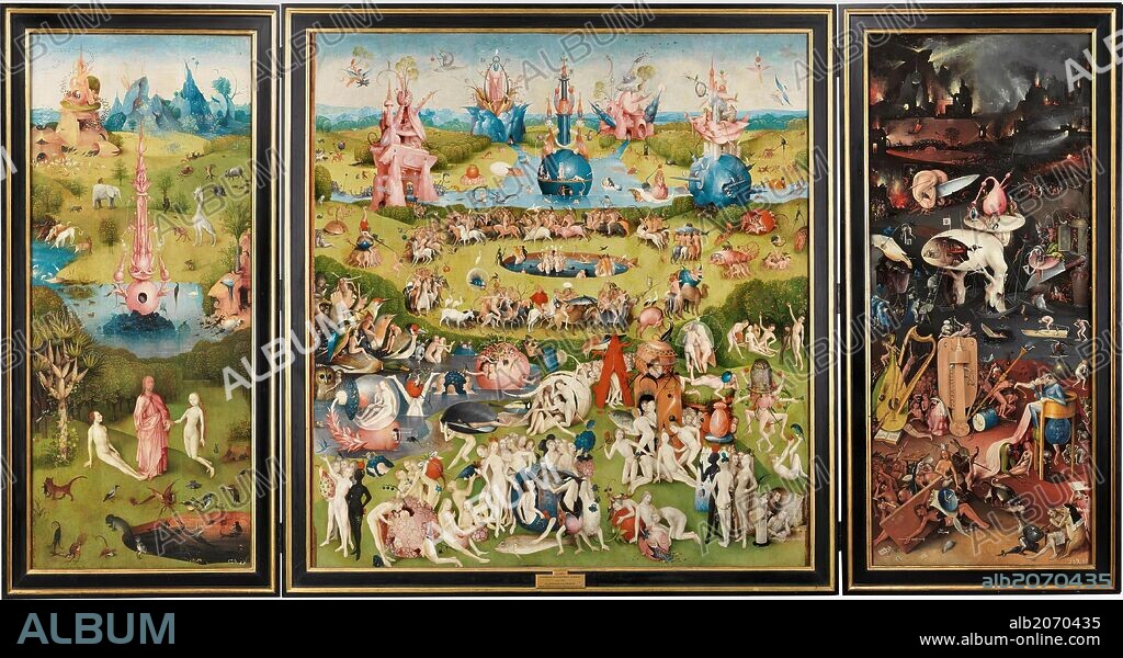 HIERONYMUS BOSCH. El Bosco / 'The Garden of Earthly Delights', 1500-1505, Flemish School, Oil on panel, 220 cm x 389 cm, P02823.