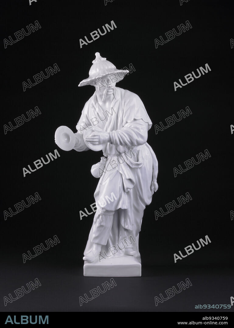 Figure of a Chinese Man, Königliche Porzellan Manufaktur (KPM), Berlin, Germany, established 1763, Friedrich Elias Meyer, German, 17231785, c.1768, Glazed porcelain, Made in Berlin, Berlin state, Germany, Europe, Ceramics, 15 1/2 x 7 1/4 x 7 in. (39.4 x 18.4 x 17.8 cm).