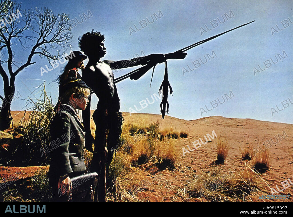 DAVID GULPILIL, JENNY AGUTTER and LUC ROEG in WALKABOUT, 1971, directed by NICOLAS ROEG. Copyright 20TH CENTURY FOX.