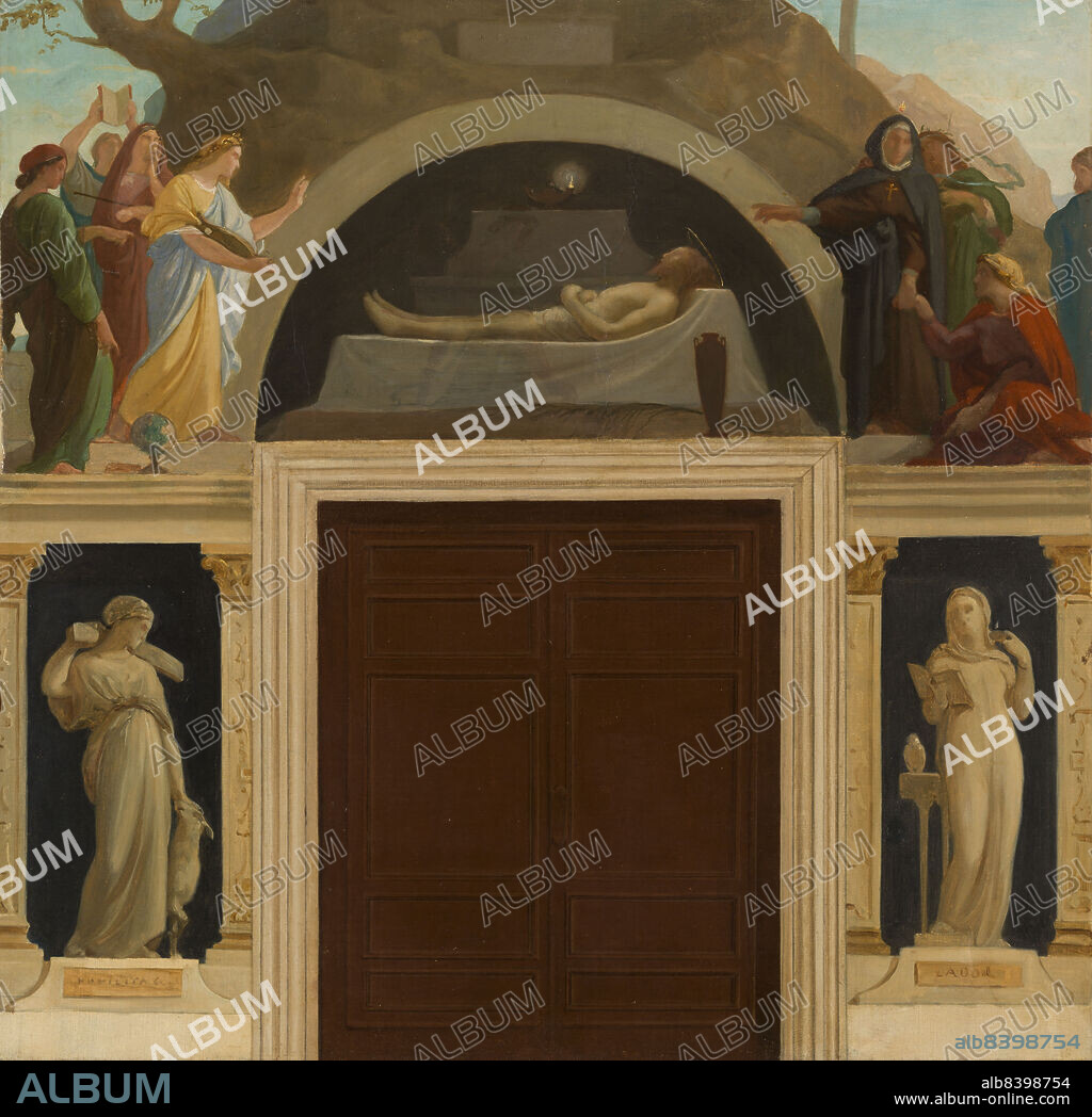 LOUIS CHARLES TIMBAL. Sketch for the chapel of the Sorbonne: Christ in the tomb, between 1870 and 1875. (Esquisse pour la chapelle de la Sorbonne : Le Christ au tombeau).