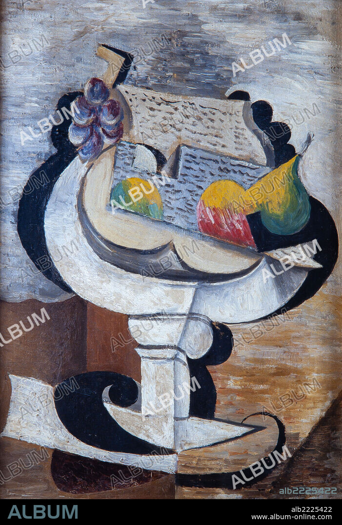 Pablo Picasso / 'Frutero', 1917, Óleo sobre lienzo, 40 x 28,1 cm cm, MPB 110.029.