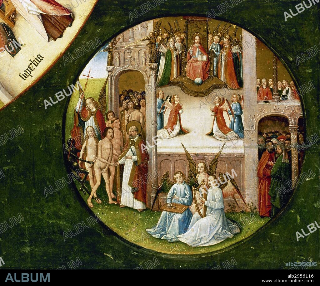 Hieronymus Bosch (c.1450-1516). Dutch painter. Table of the Seven Deadly Sins and The Four Last Things, 1505-1510. Glory or Heaven (one of the Four Last Things). Prado Museum. Madrid. Spain.