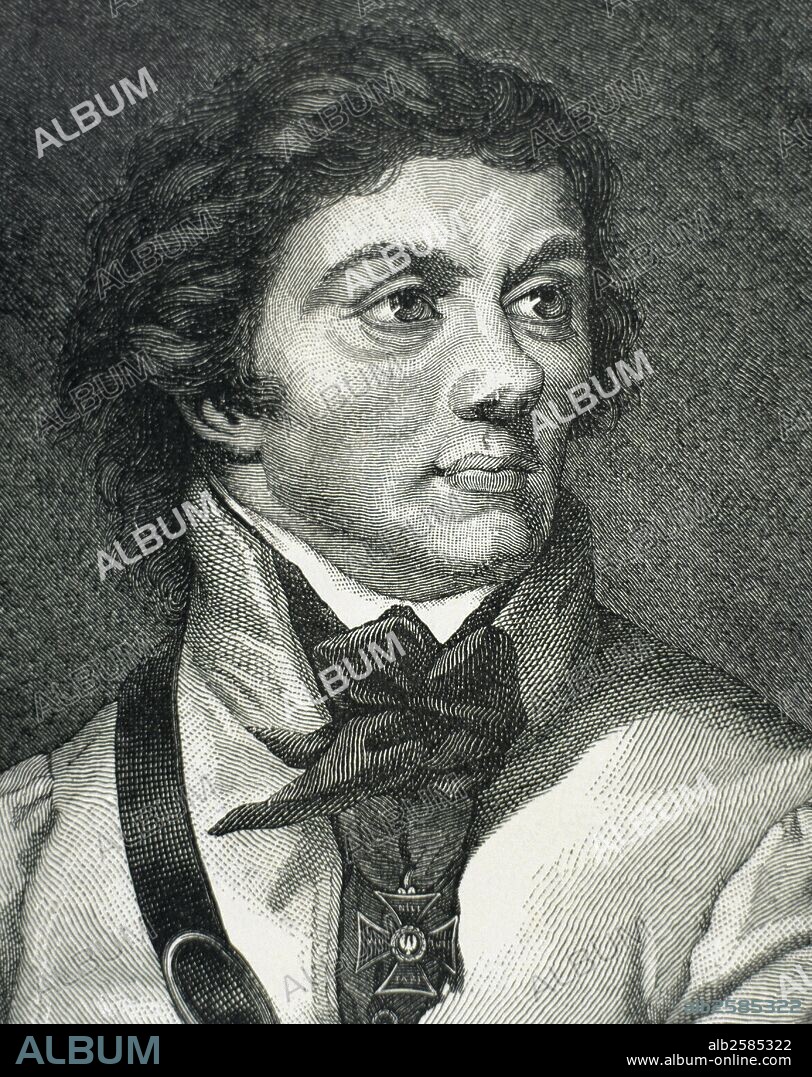 Tadeusz Kosciuszko (1746-1817). Polish military engineer and military leader. National hero in Poland. Portrait. Engraving. 19th century.