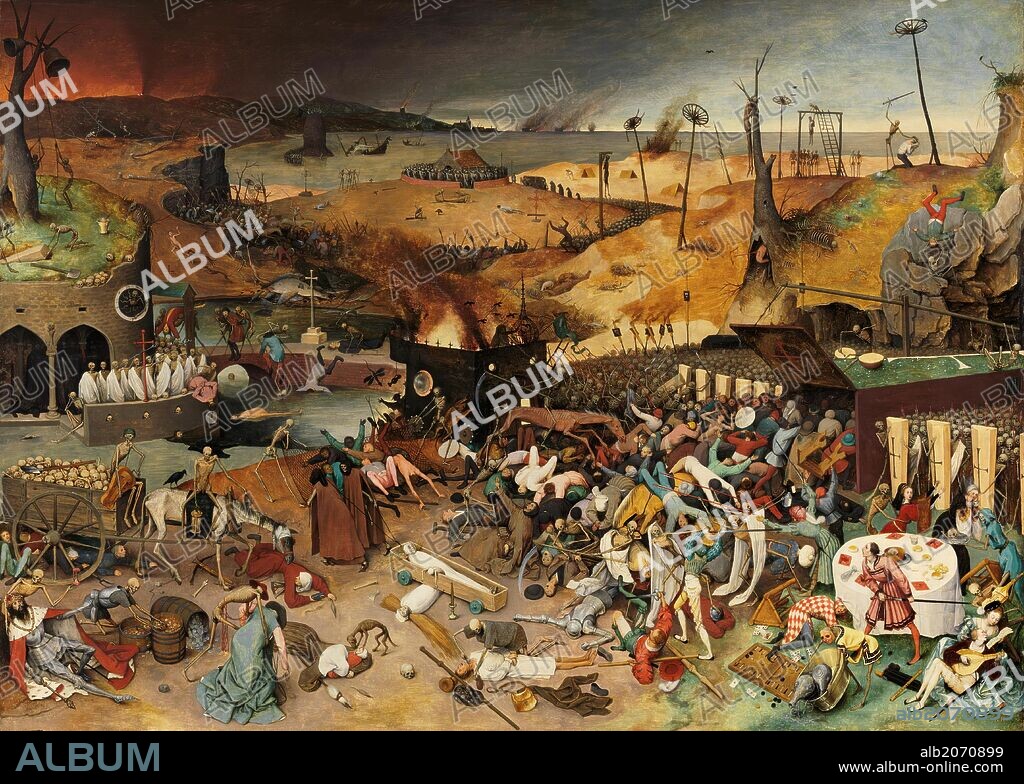 PIETER BRUEGEL DER ÄLTERE. Pieter Bruegel 'el Viejo' / 'The Triumph of Death', ca.  1562, Flemish School, Oil on panel, 117 cm x 162 cm, P01393.