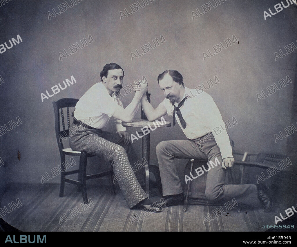 ANÓNIMO. EL DUQUE ALBA Y BENITO MURILLO ECHANDO UN PULSO - SIGLO XIX.