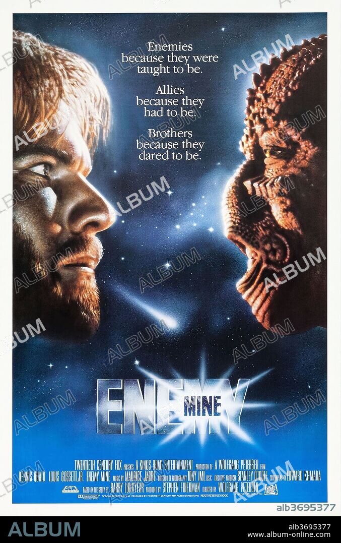 Poster de ENEMIGO MÍO, 1985 (ENEMY MINE), dirigida por WOLFGANG PETERSEN. Copyright 20TH CENTURY FOX.