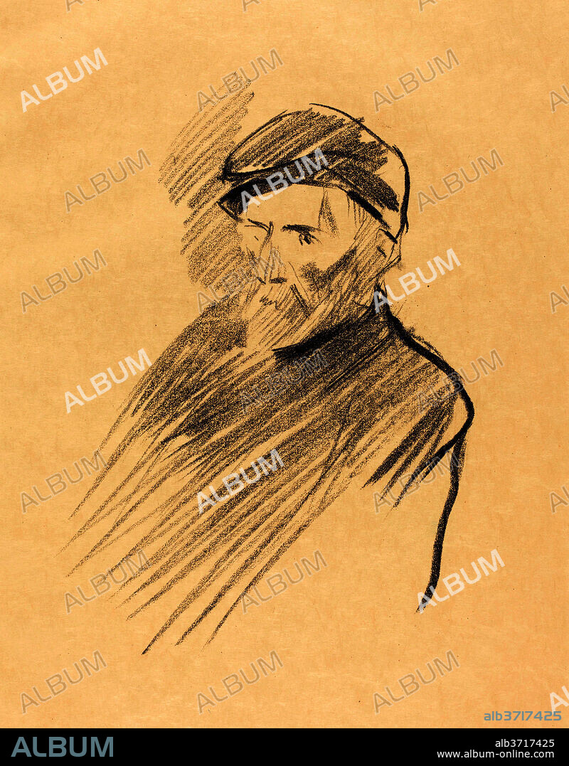 JEAN LOUIS FORAIN. Renoir (first plate). Dated: 1905. Medium: transfer lithograph.