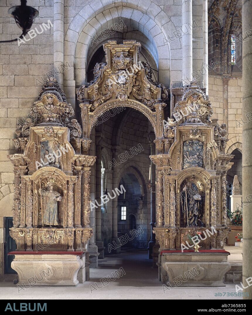 IGLESIA - ALTARES DE SANTIAGO Y SAN BENITO EN LA ENTRADA DE LA GIROLA - S XVIII.