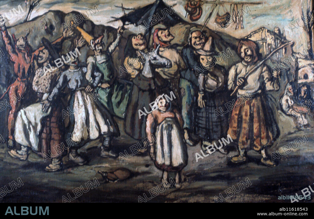 JOSÉ GUTIERREZ SOLANA. JOSE GUTIERREZ SOLANA. PINTOR ESPAÑOL. MADRID 1886-1945. "MASCARAS DE CARNAVAL" OLEO. ATENCION: AUTOR CONTEMPORANEO SUJETO A COPYRIGHT ©. EL CLIENTE FINAL ES RESPONSABLE DE LA GESTION DE LOS DERECHOS DE AUTOR CON LAS SOCIEDADES EXISTENTES DE GESTION DE DERECHOS O DIRECTAMENTE CON LOS ORGANISMOS TITULARES DE LOS MISMOS.