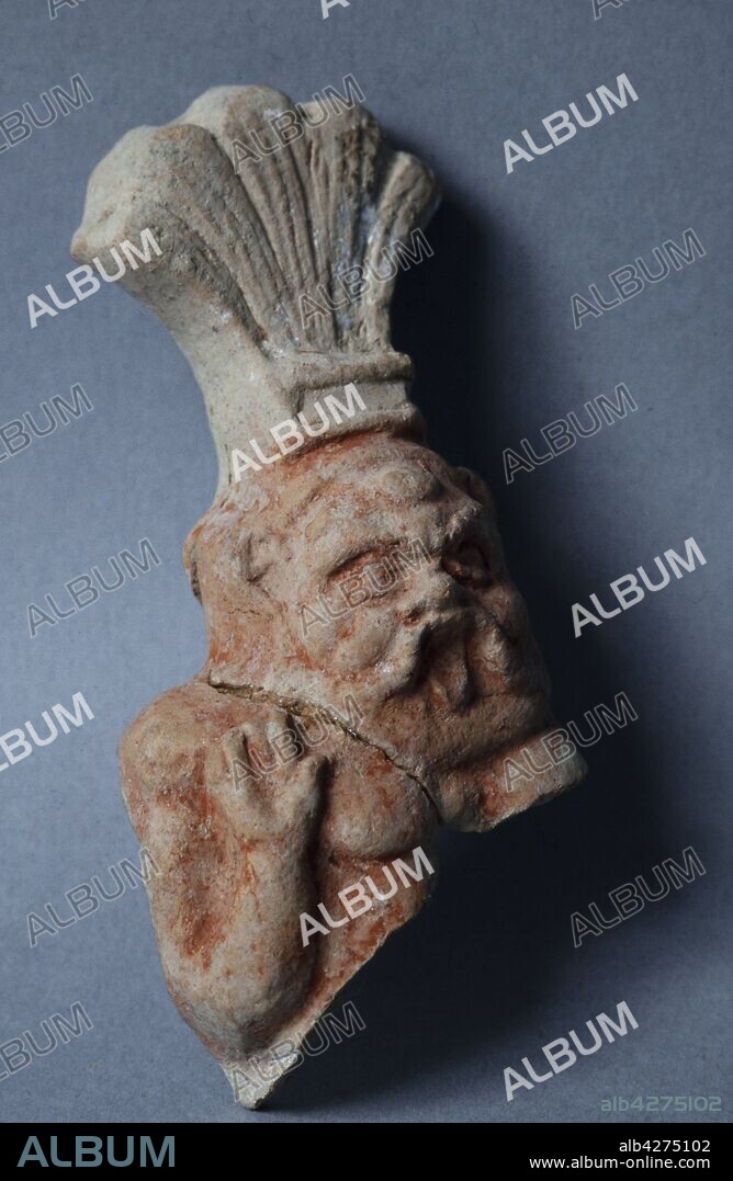 Terracota del dios Bes, deidad protectora fenicia.