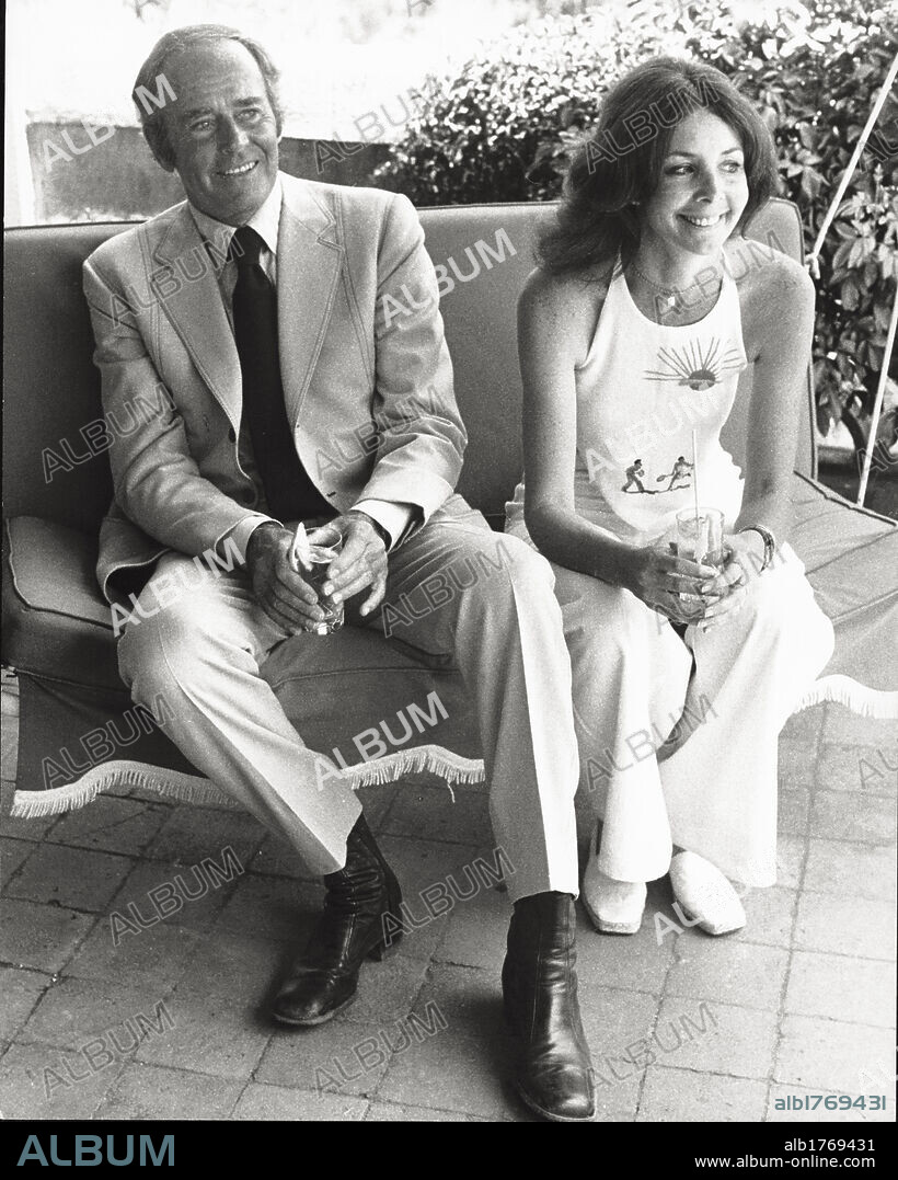 Henry Fonda with his fifth wife Shirley Fonda. The US actor Henry Fonda with his fifth wife Shirley Mae Adams in Taormina. They are present at the 18th edition of the 'David di Donatello' Awards, where the great actor shall receive the 'David Speciale' Award. Taormina (Messina), July 1973.