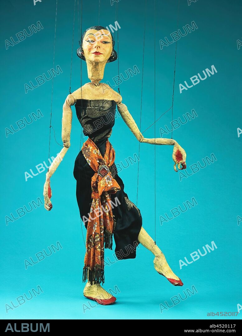 Lilian Owen Thompson, American, 1879 - 1858, Ada Forman, 1921, Papier mâché, nylon, cloth, paint, silk and jewels, 29 1/4 x 9 x 4 7/8 in. (74.3 x 22.9 x 12.4 cm).