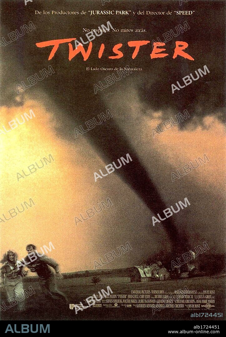 Poster of TWISTER, 1996, directed by JAN DE BONT. Copyright UNIVERSAL PICTURES.