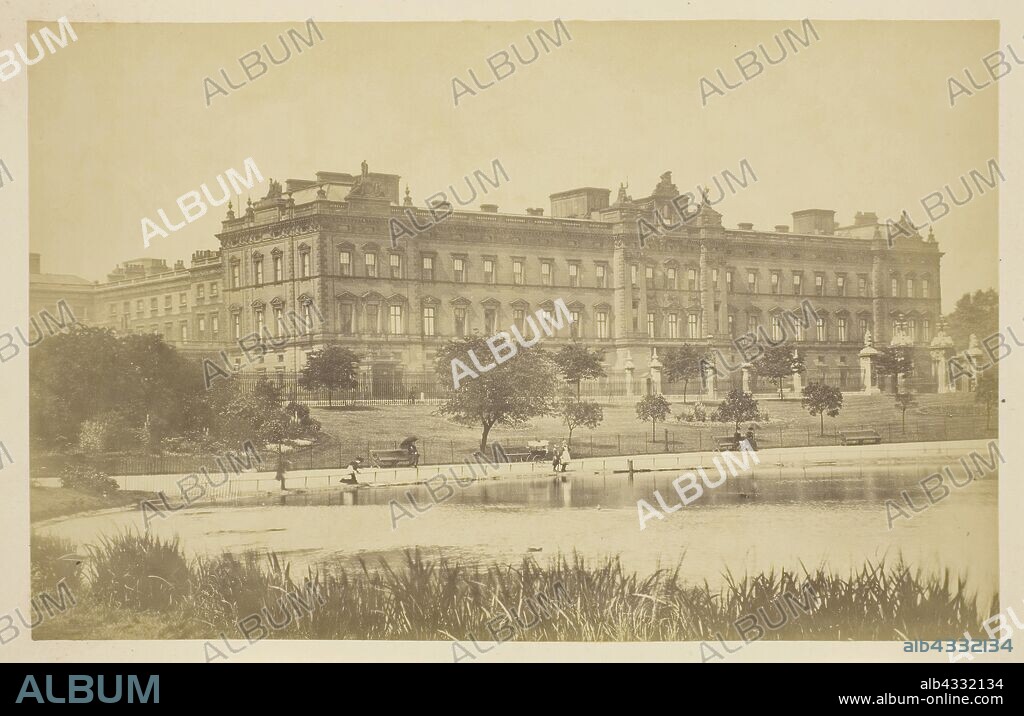 Buckingham Palace, 1850–1900, probably English, 19th century, England, Albumen print, from the album "Views of London.