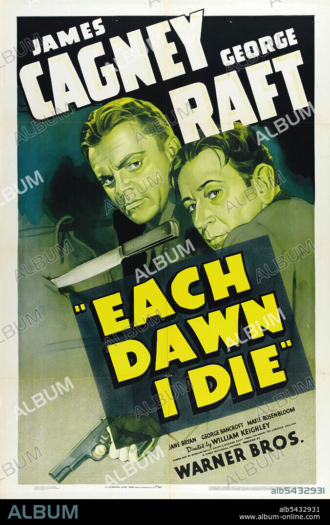GEORGE RAFT y JAMES CAGNEY en MUERO CADA AMANECER, 1939 (EACH DAWN I DIE), dirigida por WILLIAM KEIGHLEY. Copyright WARNER BROTHERS.