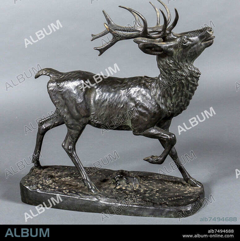 Antoine Louis BARYE (1796-1875)
Brame du cerf
Bronze
19 ème siècle
Collection particulière.