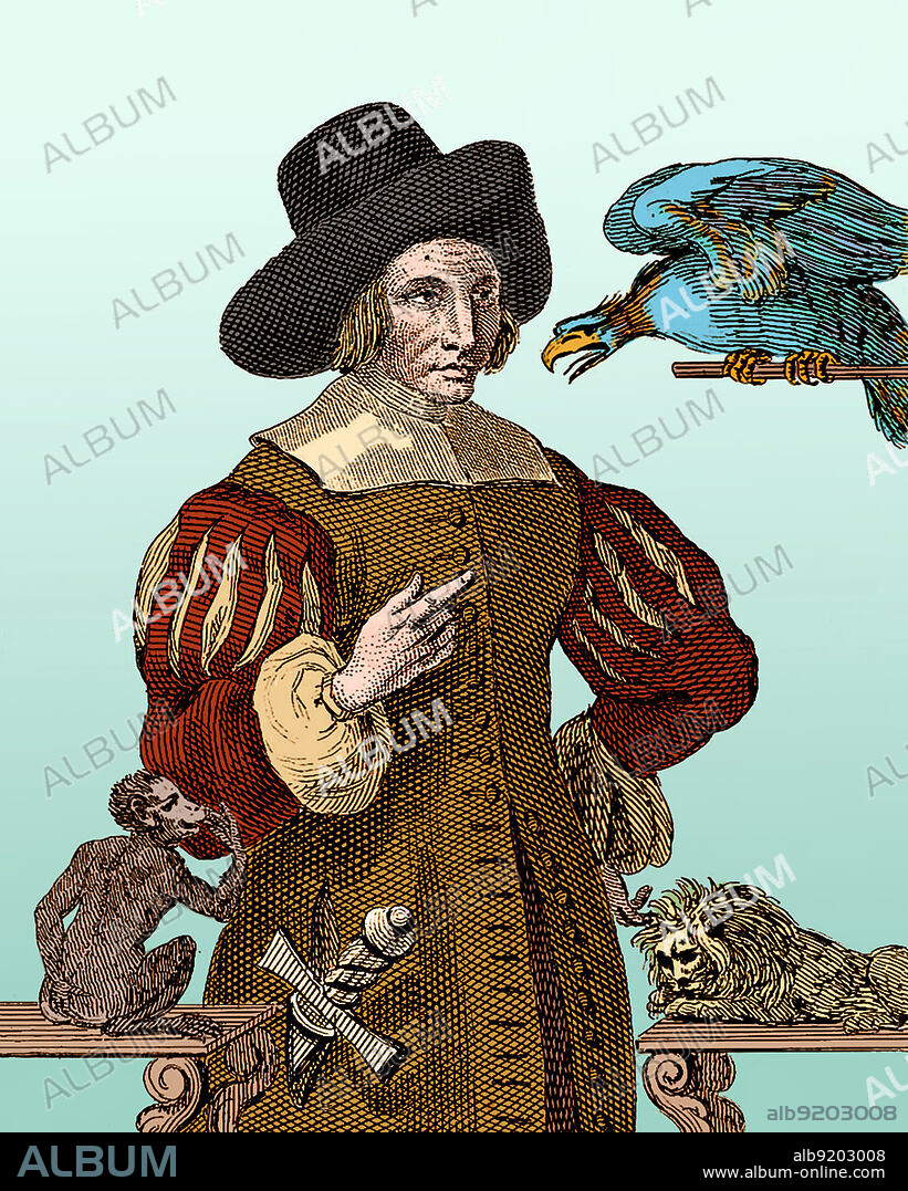 Mary Frith (c. 1584-1659), also known as Moll (or Mal) Cutpurse, was a notorious pickpocket and fence of the London underworld. She wore men's clothing, kept parrots, bred mastiffs, and was the first English woman known to smoke. Several plays were written about her during her lifetime. The Life of Mrs Mary Frith, a sensationalized biography written three years after her death, helped to mythologize her. From "Collection of four hundred portraits of remarkable, eccentric and notorious personages," circa 1880. Colorized.