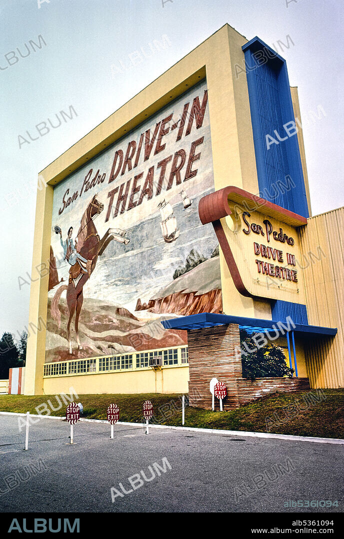 Drive-In Theater, San Pedro, Los Angeles, California, USA, John Margolies Roadside America Photograph Archive, 1977.
