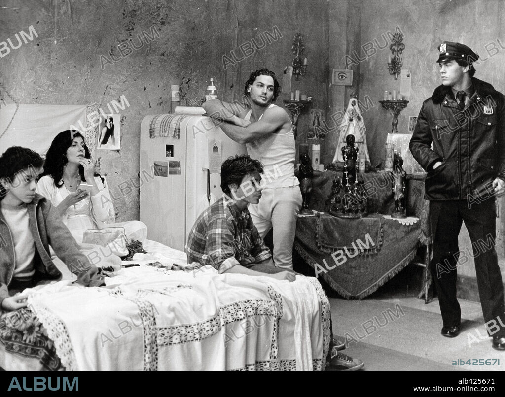 MERILIA PERA and RICHARD ULACIA in MIXED BLOOD, 1985, directed by PAUL MORRISSEY. Copyright SARA FILMS/SET SATELLITE.