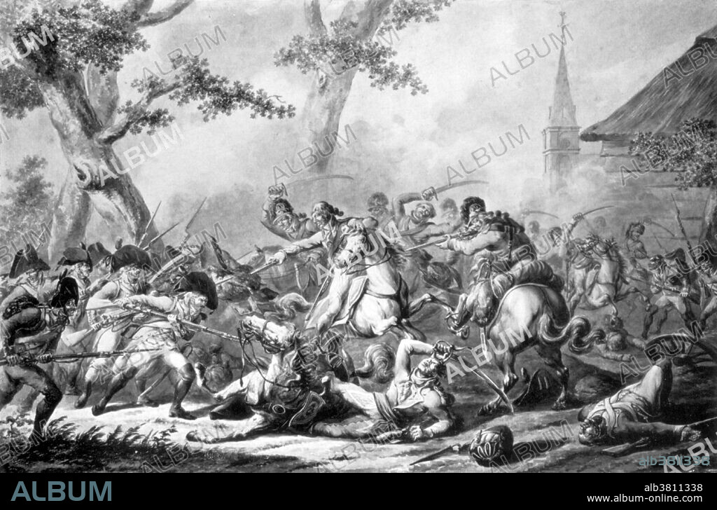 During the Napoleonic Wars, dragoons generally assumed a cavalry role, though remaining a lighter class of mounted troops than the armored cuirassiers. Dragoons rode larger horses than the light cavalry and wielded straight, rather than curved swords. Emperor Napoleon often formed complete divisions out of his 30 dragoon regiments and used them as battle cavalry to break the enemy's main resistance. In 1809, French dragoons scored notable successes against Spanish armies at the Battle of Ocana and the Battle of Alba de Tormes. British heavy dragoons made devastating charges against French infantry at the Battle of Salamanca in 1812 and at the Battle of Waterloo in 1815. The Napoleonic Wars (1803-15) were a series of major conflicts pitting the French Empire and its allies, against a fluctuating array of European coalitions, primarily led and financed by the United Kingdom and paved the way for more than a decade of constant warfare. The Congress of Vienna, which started in 1814 and concluded in 1815, established the new borders of Europe and laid out the terms and conditions that ended the wars.