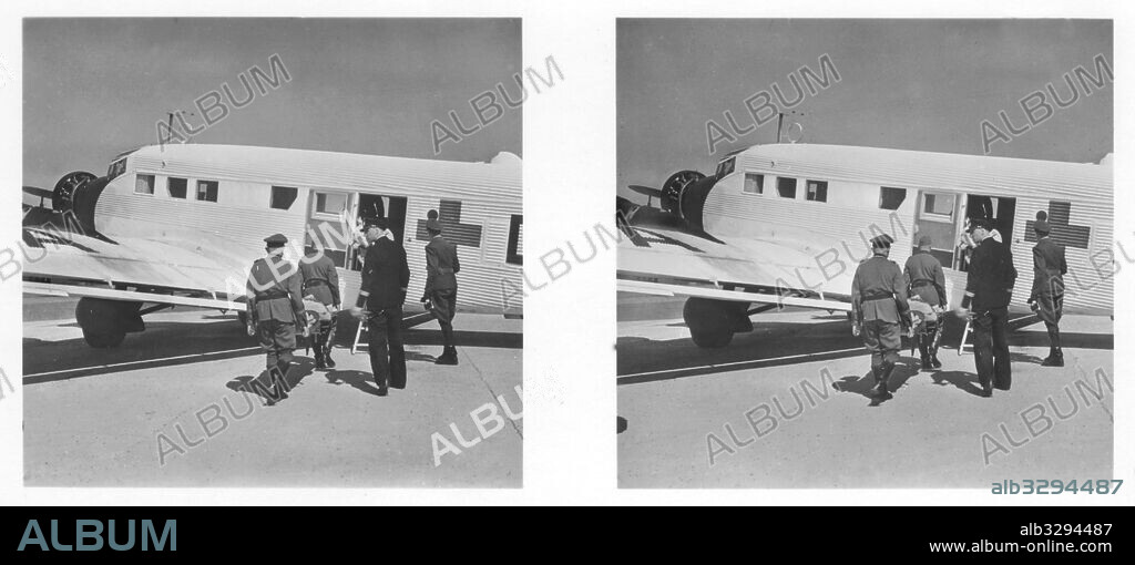 German air ambulance transporting seriously wounded.