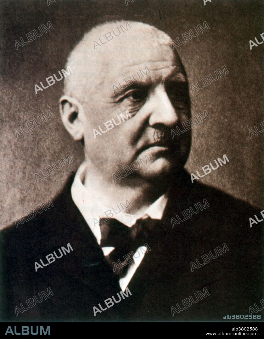 Anton Bruckner (September 4, 1824 - October 11, 1896) was an Austrian composer known for his symphonies, masses, and motets. The first are emblematic of the final stage of Austro-German Romanticism because of their harmonic language, polyphonic character, and considerable length. His compositions helped to define contemporary musical radicalism, owing to their dissonances, unprepared modulations, and roving harmonies. His works, the symphonies in particular, had detractors who pointed to their large size and use of repetition, as well as to Bruckner's propensity to revise many of his works, often with the assistance of colleagues, and his apparent indecision about which versions he preferred. Bruckner was greatly admired by subsequent composers including his friend Gustav Mahler, who described him as "half simpleton, half God". Bruckner was a devoutly religious man, and composed numerous sacred works. He died in 1896 at the age of 72. He is buried in the crypt of the monastery church at Sankt Florian, immediately below his favorite organ. He had always had a morbid fascination with death and dead bodies, and left explicit instructions regarding the embalming of his corpse. No photographer credited, 1885.