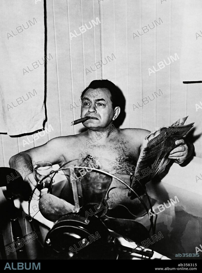 EDWARD G. ROBINSON en CAYO LARGO, 1948 (KEY LARGO), dirigida por JOHN HUSTON. Copyright WARNER BROTHERS.