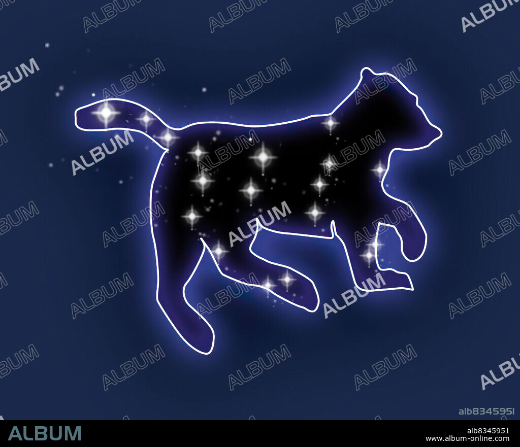 Great Bear is without doubt the most well known constellation. It is easily recognizable by the seven bright stars that form the tail and part of the back of the bear. The Big Dipper, which is often mistaken for a constellation, actually belongs to this group of stars and forms the saucepan shape we see below the bears back. The other stars that make up Great Bear are less bright, and can be spotted more easily on a very dark night.