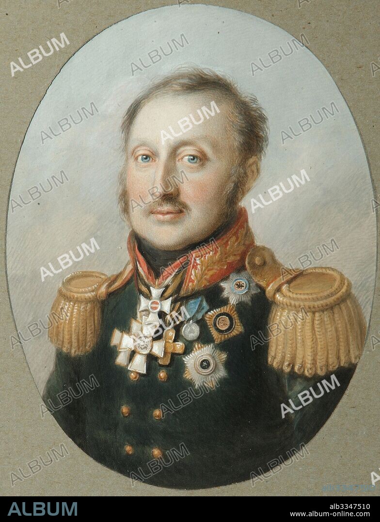 KARL AUGUST SENFF. Portrait of Field Marshal Count Ludwig Adolf Peter of Sayn-Wittgenstein-Ludwigsburg (1769-1843).