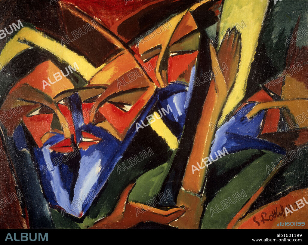Pharisees by Karl Schmidt-Rottluff, oil on canvas, 1912, 1884-1976.