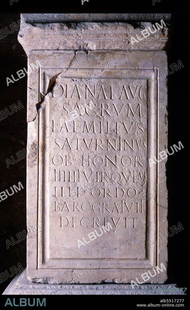 Ara votiva romana, Diana Augusta. Museu d'Arqueologia de Catalunya (MAC).