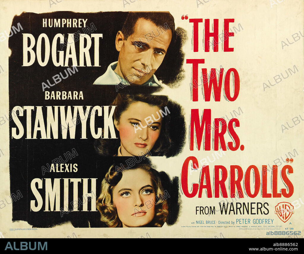 ALEXIS SMITH, BARBARA STANWYCK et HUMPHREY BOGART dans THE TWO MRS CARROLLS, 1947, réalisé par PETER GODFREY. Copyright WARNER BROTHERS.