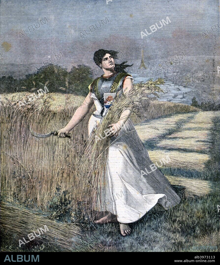 Allegory of France, 1891. A print from the Le Petit Journal, 23rd May 1891.