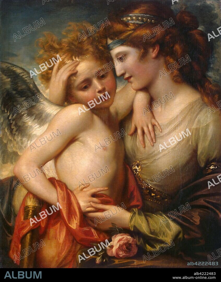 BENJAMIN WEST. 'Venus Consoling Cupid Stung by a Bee'. Great Britain, 1802 (?). Dimensions: 77x64 cm.