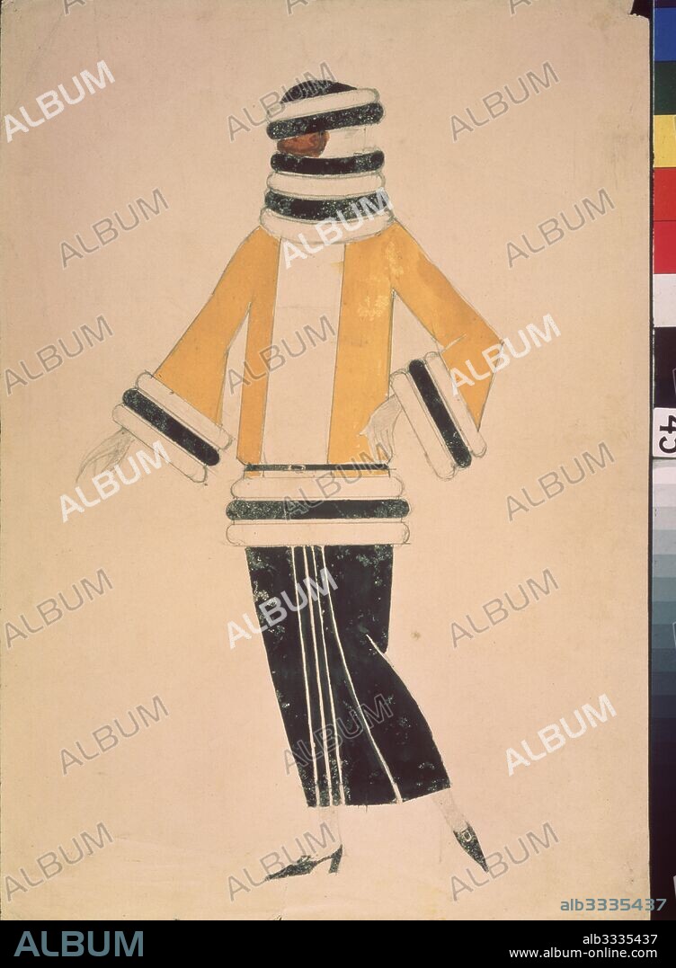 ALEXANDER ALEXANDROVICH VESNIN. Costume design for the theatre play The Man who was Thursday by G. Chesterton.