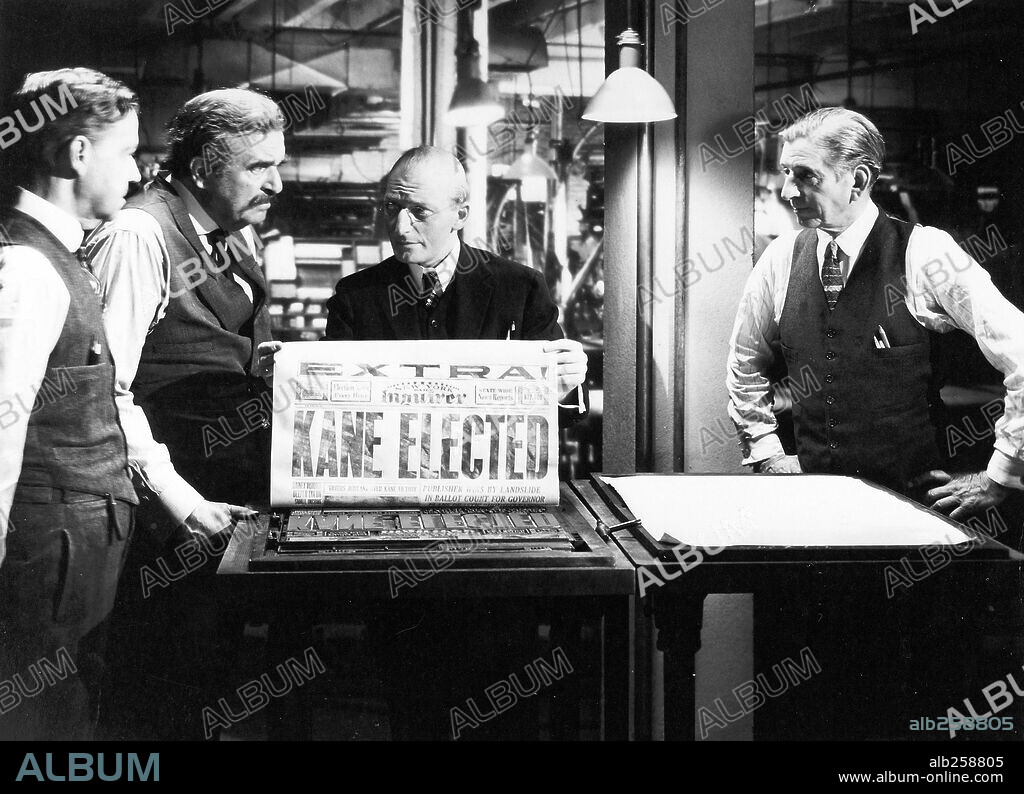 EVERETT SLOANE in CITIZEN KANE, 1941, directed by ORSON WELLES. Copyright RKO.