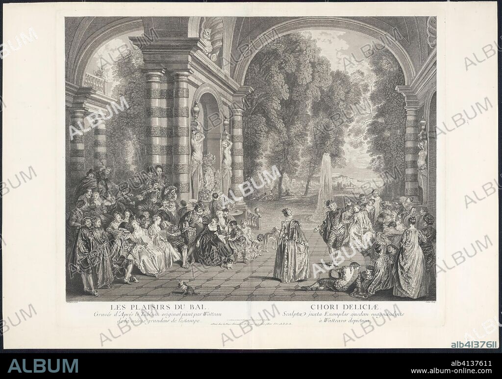 GéRARD SCOTIN II. The Pleasures of the Ball. Jean-Baptiste Gérard Scotin (French, 1698-1745); after Jean Antoine Watteau (French, 1684-1721). Date: 1730. Dimensions: 555 × 680 mm. Etching and engraving on paper. Origin: France.