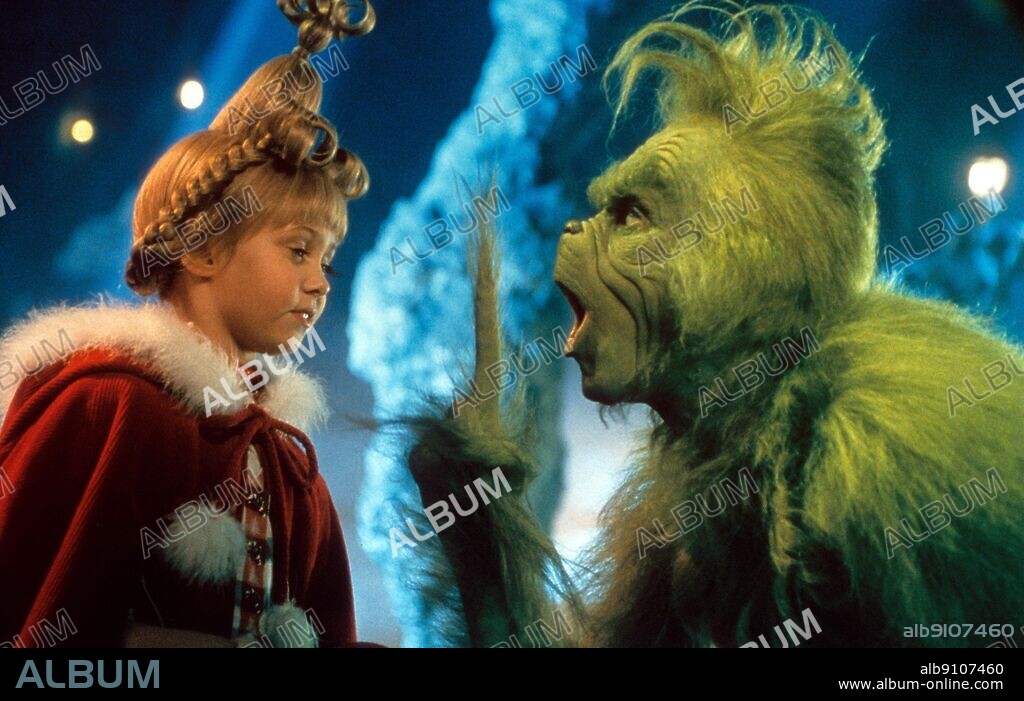 JIM CARREY et TAYLOR MOMSEN dans HOW THE GRINCH STOLE CHRISTMAS, 2000, réalisé par RON HOWARD. Copyright UNIVERSAL.
