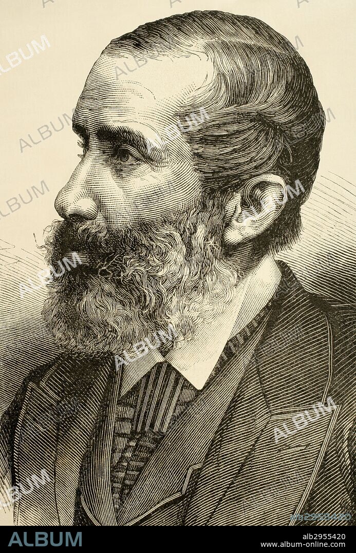 CARLOS FERNANDO DE AUSTRIA-TESCHEN (1818-1874). Segundo hijo del archiduque Carlos de Austria-Teschen. Abuelo materno de Alfonso XIII de España. Grabado por Capuz. La Ilustración Española y Americana, 1879.