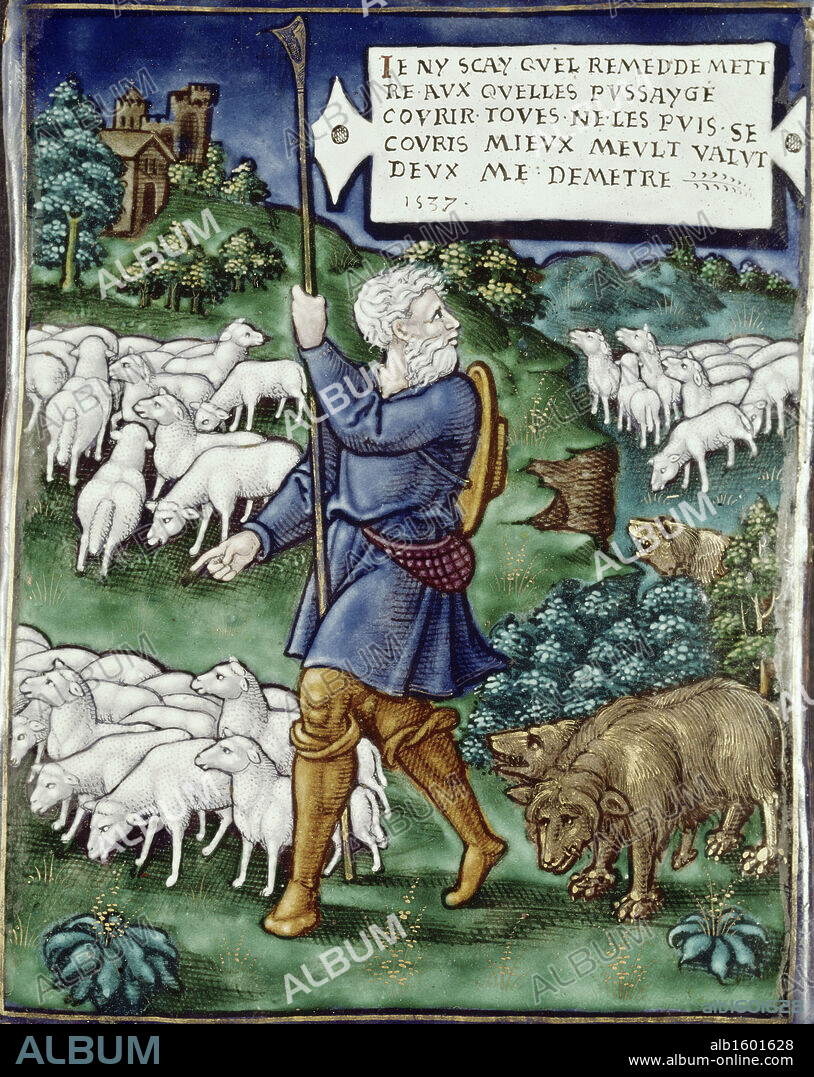 The Bad Shepard  Pierre Reymond (ca.1513-1584 French)  Enamel (Limoges)    Walters Art Gallery, Baltimore, Maryland, USA.
