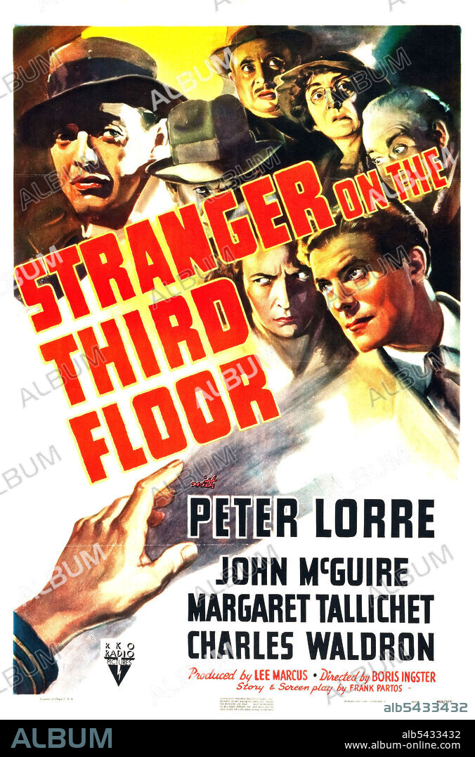 PETER LORRE en EL DESCONOCIDO DEL TERCER PISO, 1940 (STRANGER ON THE THIRD FLOOR), dirigida por BORIS INGSTER. Copyright RKO RADIO BRITISH.
