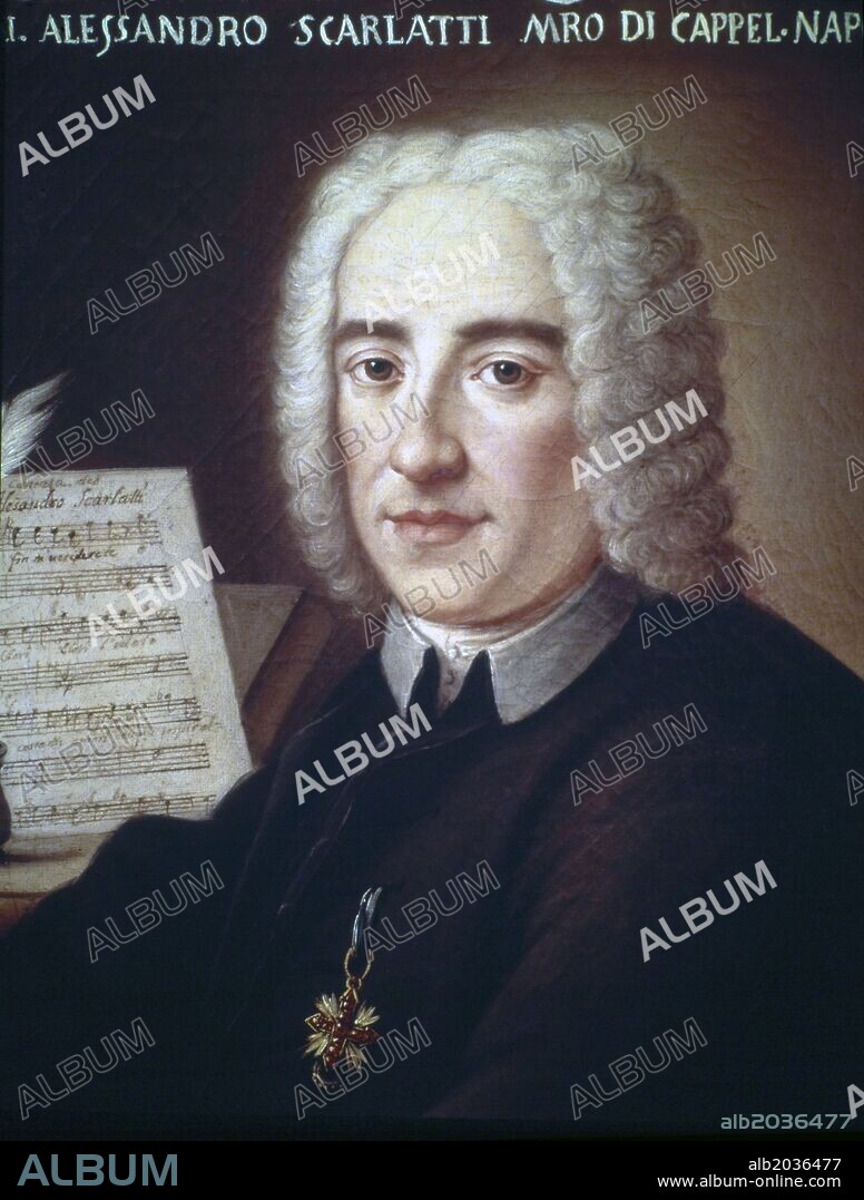 Alessandro Scarlatti (1660-1725), italian musician and composer, oil on canvas.