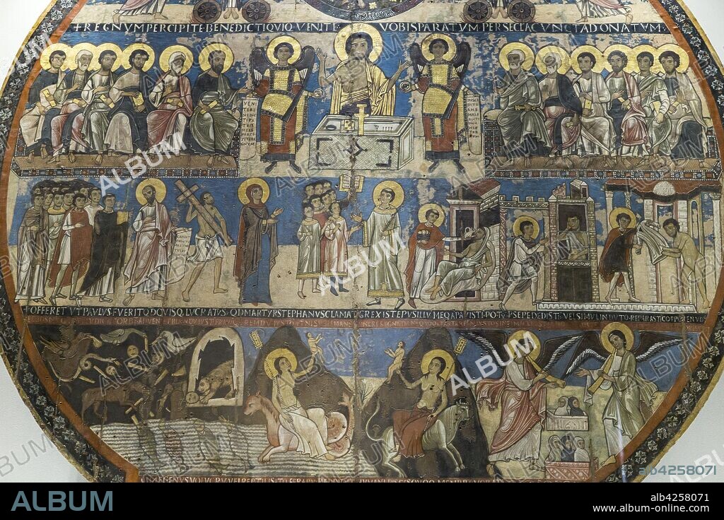 Vatican pinacoteca,Nicolaus and Johannes,Last Judgement,second half 12th cent.,Tempera on wood, 288 x 243 cm Vatican museum, Vatican city, Rome, Italy.