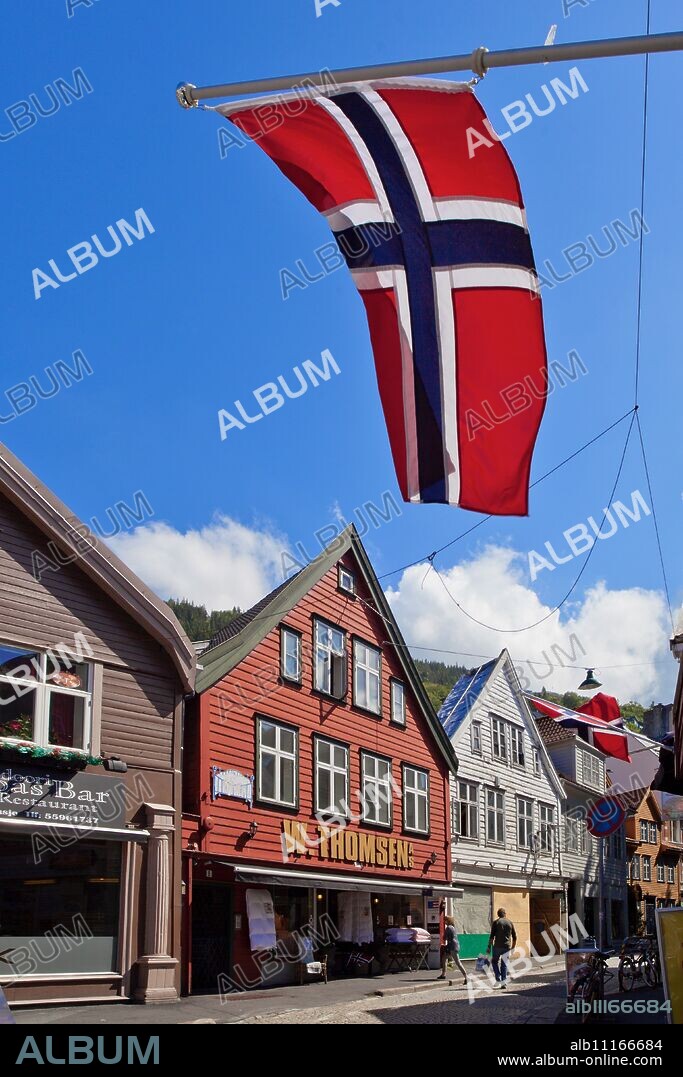 Cong Oskar Gate, Bergen, Norway, Scandinavia, Europe.