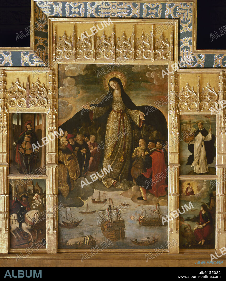 ALEJO FERNANDEZ ALEMAN (1475-1545). RETABLO DE LA VIRGEN DE LOS NAVEGANTES - HACIA 1531/36.
