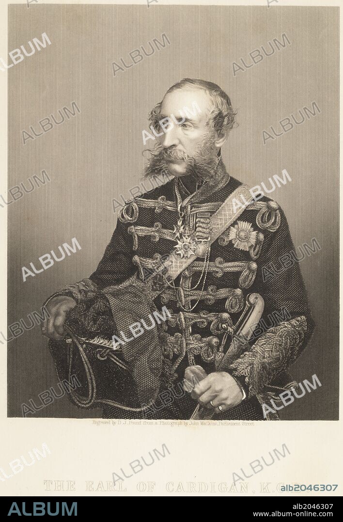 James Thomas Brudenell, 7th Earl of Cardigan Lieutenant-General Born 16 October 1797, Died 28 March 1868, Officer in the British Army who commanded the Light Brigade during the Crimean War, He led the Charge of the Light Brigade at the Battle of Balaclava.