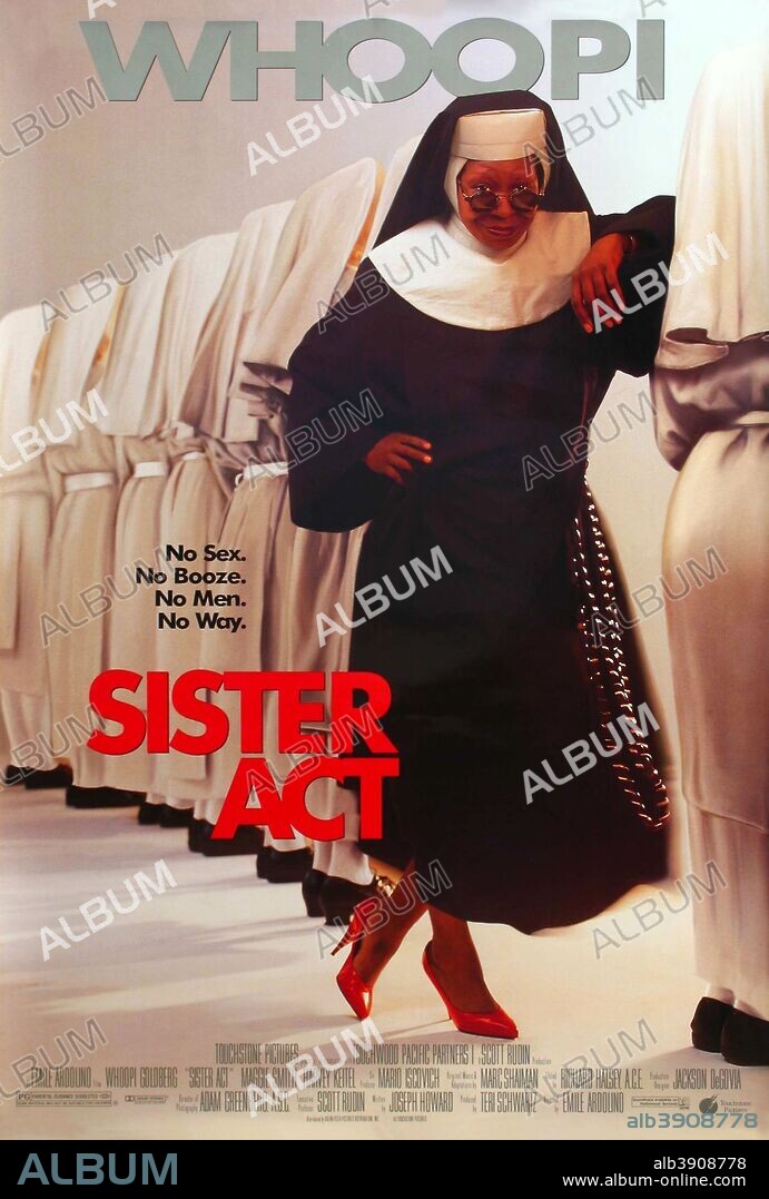 WHOOPI GOLDBERG in SISTER ACT, 1992, directed by EMILE ARDOLINO. Copyright TOUCHSTONE PICTURES.